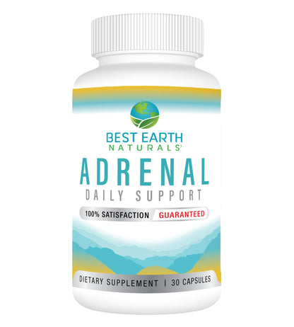 Best Earth Naturals Adrenal Support for Adults – Holy Basil, B Vitamins, L-Tyrosine, Rhodiola Rosea, Ashwagandha