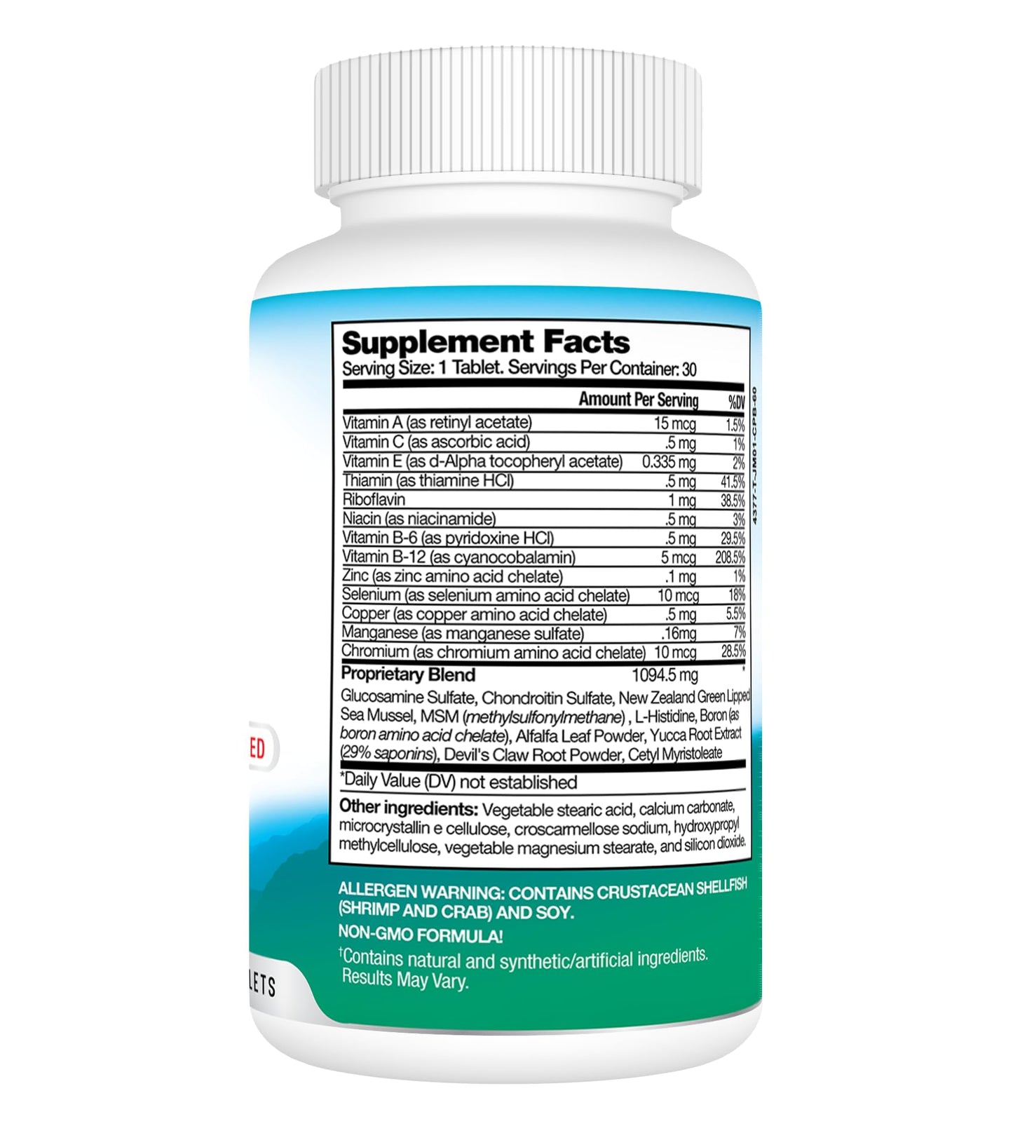 Best Earth Naturals Joint Support- Glucosamine, Chondroitin, MSM & Special Vitamins & Nutrients for Back, Hip & Joint Support - Joint Supplement for Joints, Muscle & Flexibility 30 Day Supply