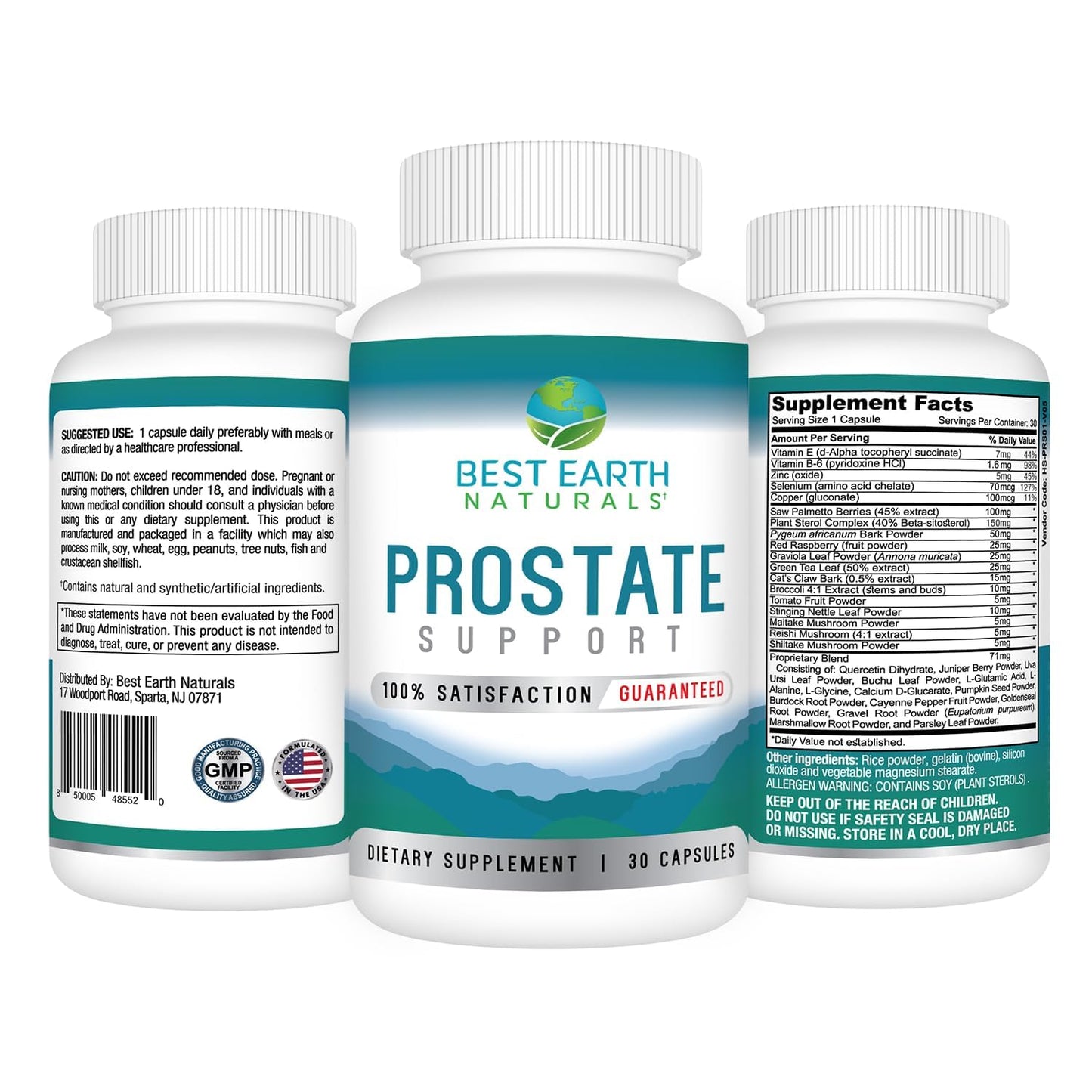 Best Earth Naturals Prostate Support Supplement for Men - Prostate Support - 30 Day Supply