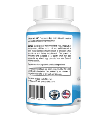 Best Earth Naturals Thyroid Support Supplement for Women and Men - 60 Capsules