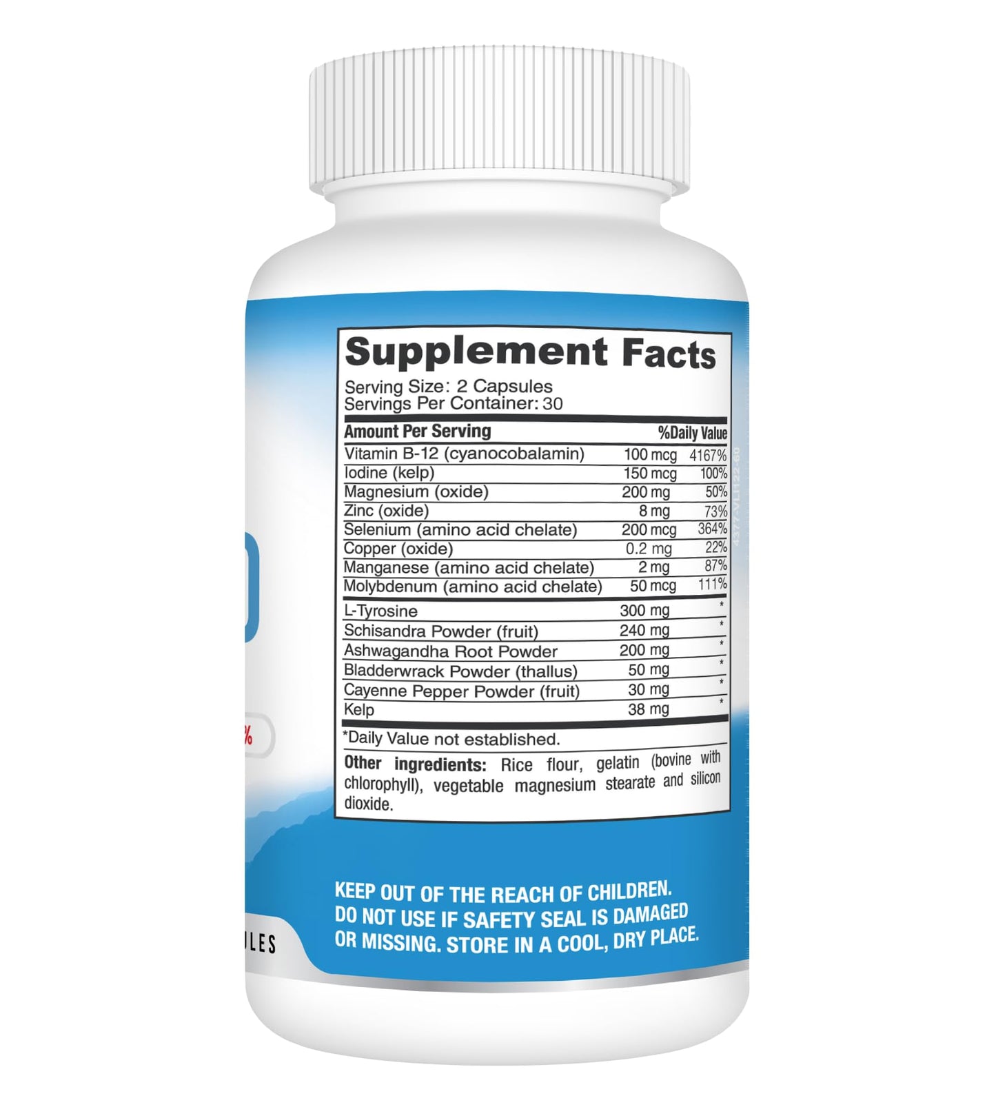 Best Earth Naturals Thyroid Support Supplement for Women and Men - 60 Capsules