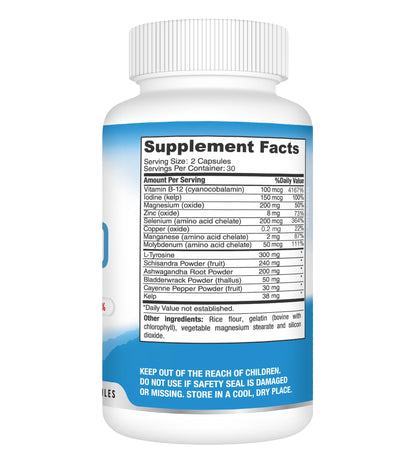 Best Earth Naturals Thyroid Support Supplement for Women and Men - 60 Capsules