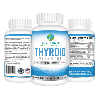 Best Earth Naturals Thyroid Support – 60 Capsules, Pack of 2