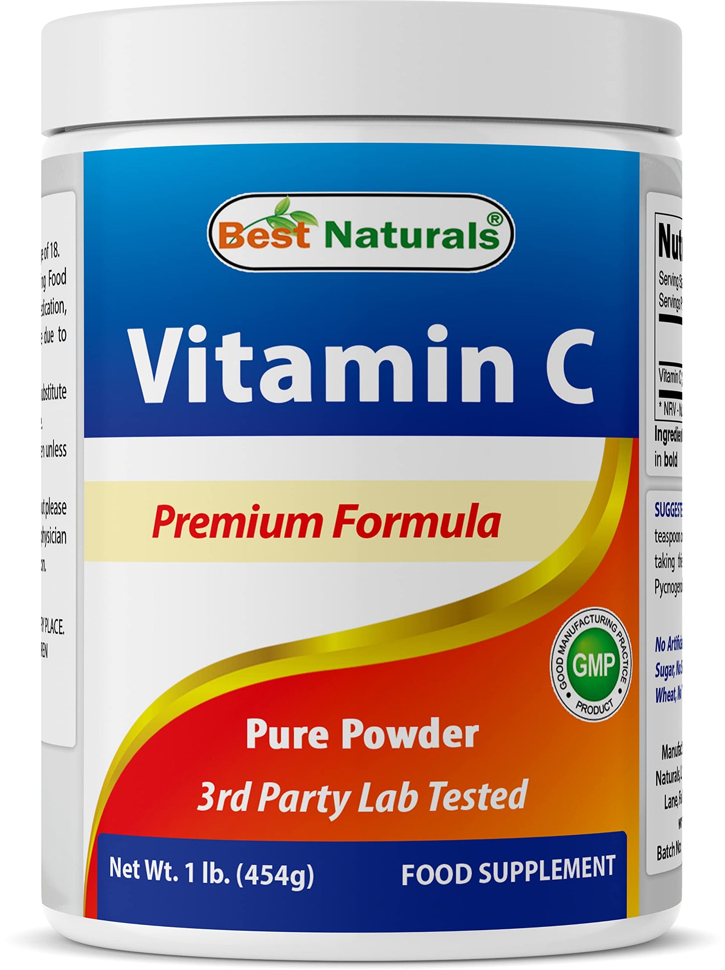 Best Naturals 100% Pure Vitamin C Powder 1 lb (454 g) – Ascorbic Acid