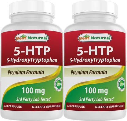 Best Naturals 2-Pack 5-HTP (5-hydroxytryptophan) 100 mg - 120 Capsules