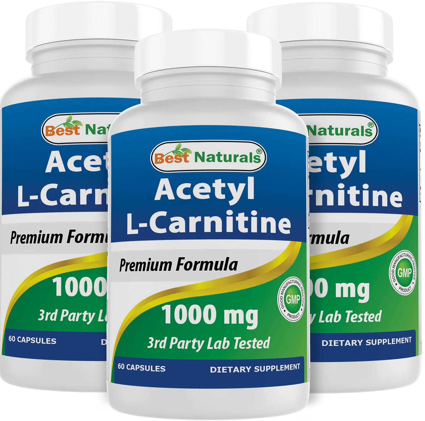 Best Naturals Acetyl L-Carnitine 1000 mg – 60 Capsules (Pack of 3)
