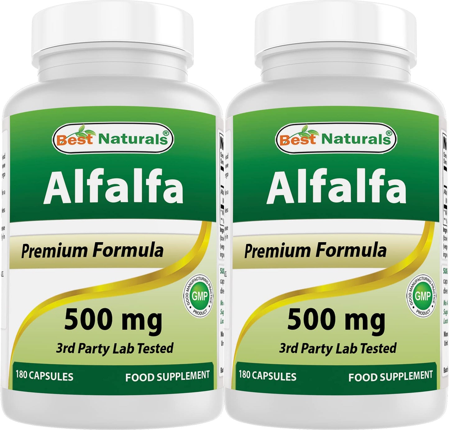 Best Naturals Alfalfa Green Super Food 500 mg – 180 Capsules (Pack of 2)