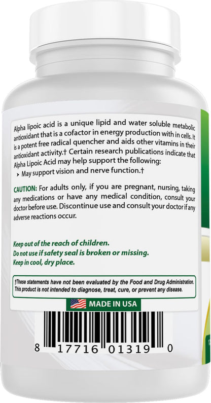 Best Naturals Alpha Lipoic Acid 200 mg – 120 Capsules (Pack of 2)
