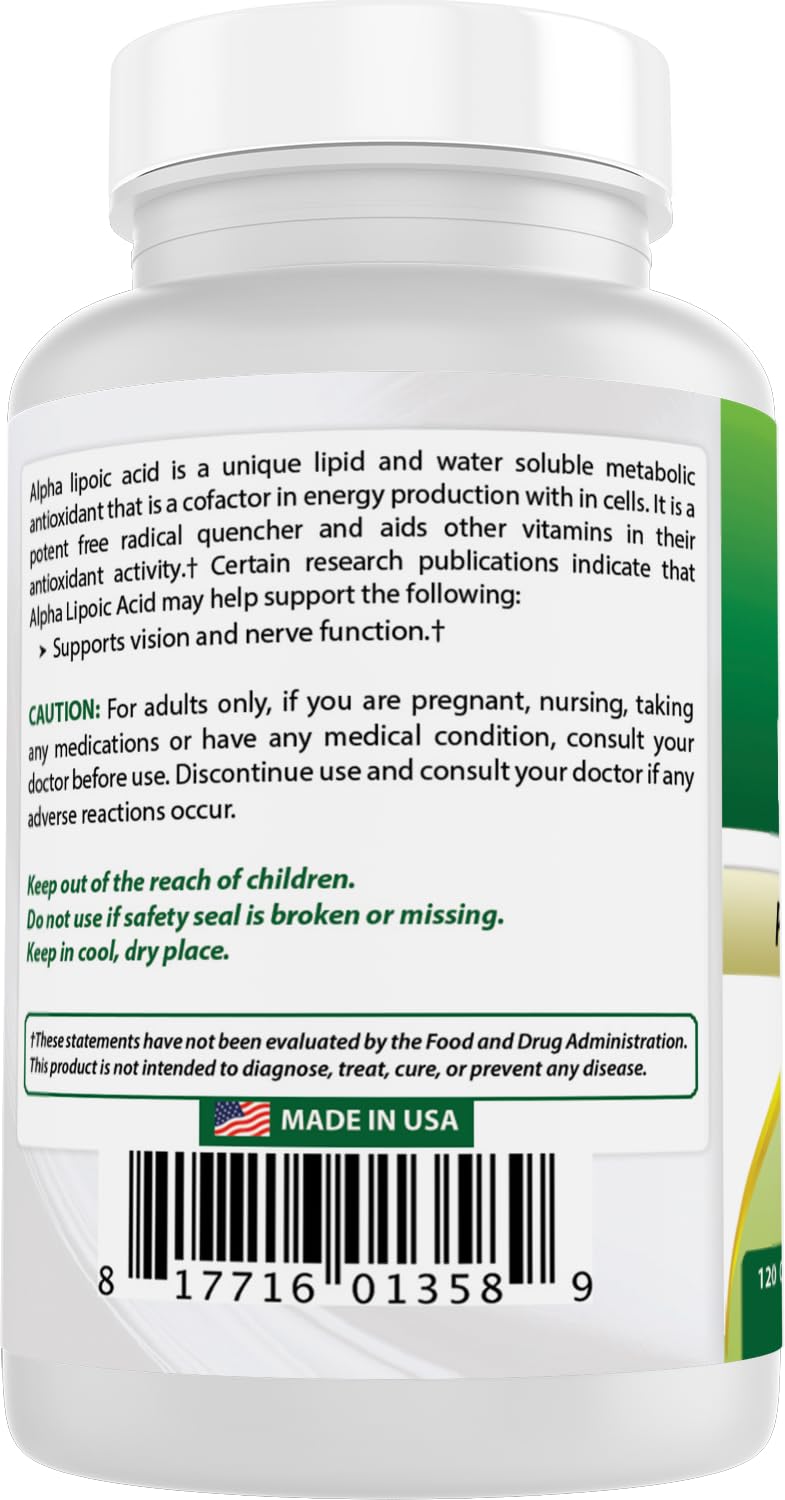 Best Naturals Alpha Lipoic Acid 300 mg - 120 Capsules (Pack of 3)