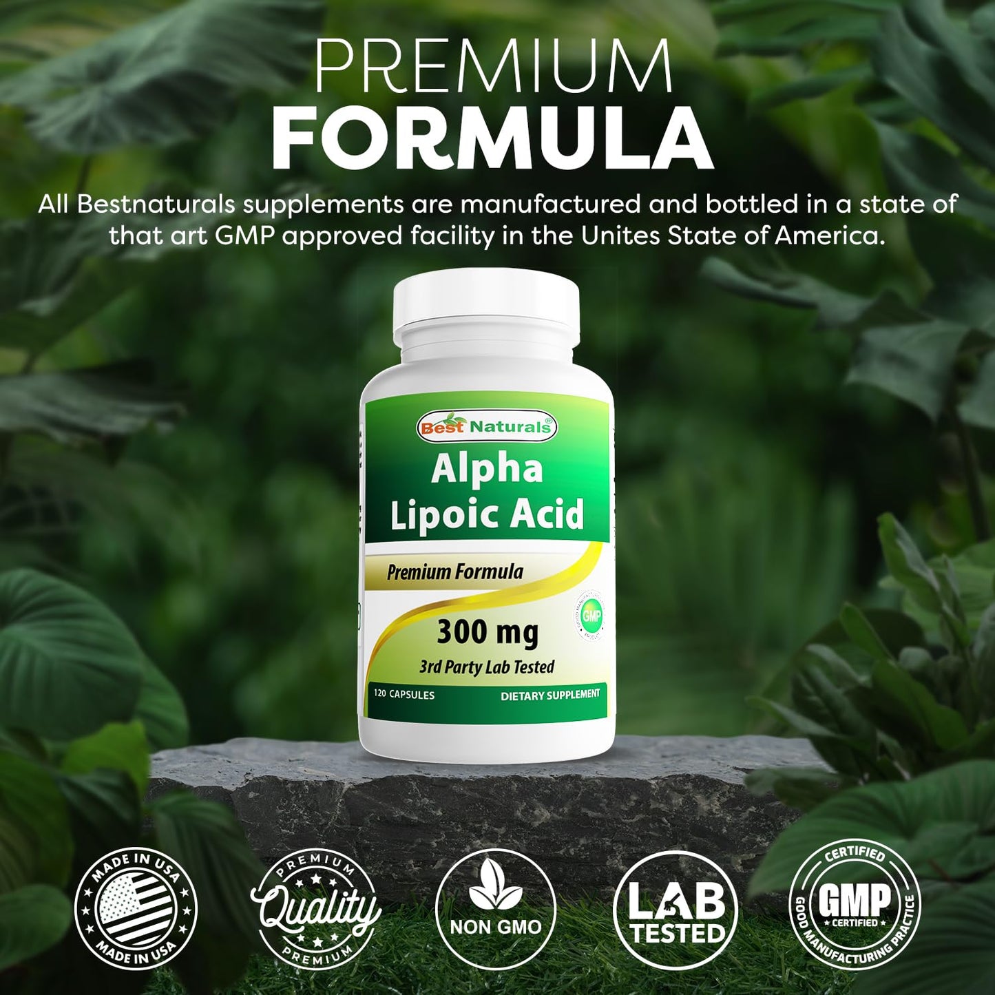 Best Naturals Alpha Lipoic Acid 300 mg - 120 Capsules (Pack of 3)