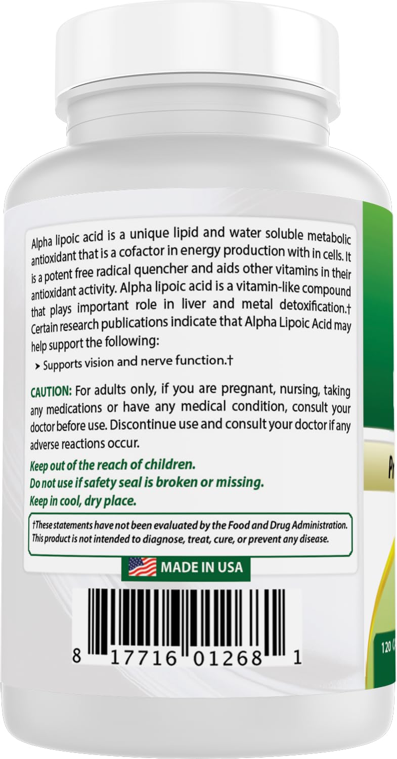 Best Naturals Alpha Lipoic Acid 600 mg | 120 Count (Pack of 2) – Non-GMO, Gluten Free