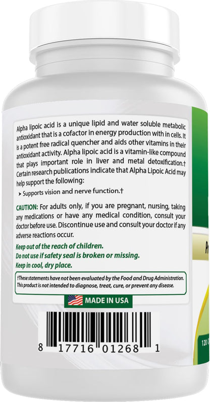 Best Naturals Alpha Lipoic Acid 600 mg | 120 Count (Pack of 2) – Non-GMO, Gluten Free