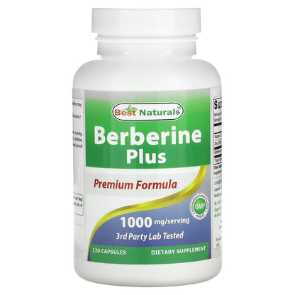 Best Naturals Berberine Plus 1000mg per Serving – 120 Capsules