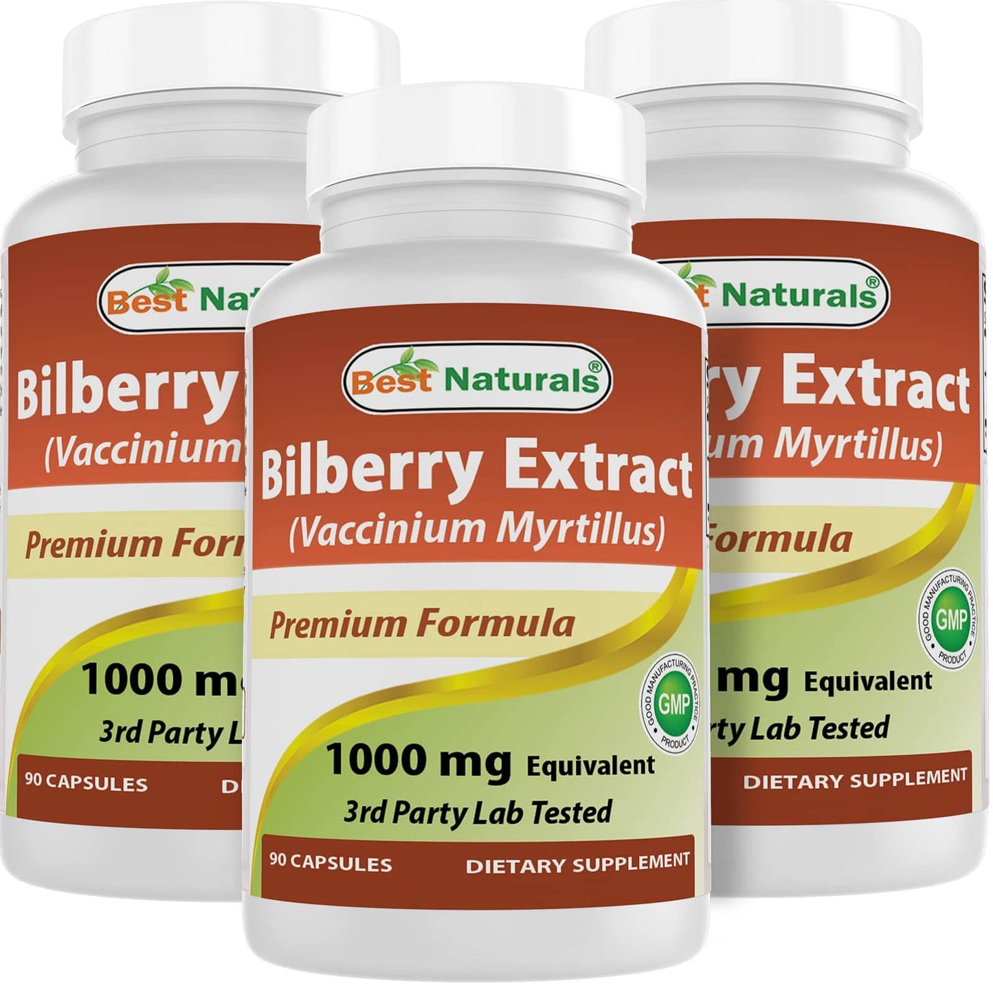 Best Naturals Bilberry 1000 mg - 90 Capsules (3 Pack)