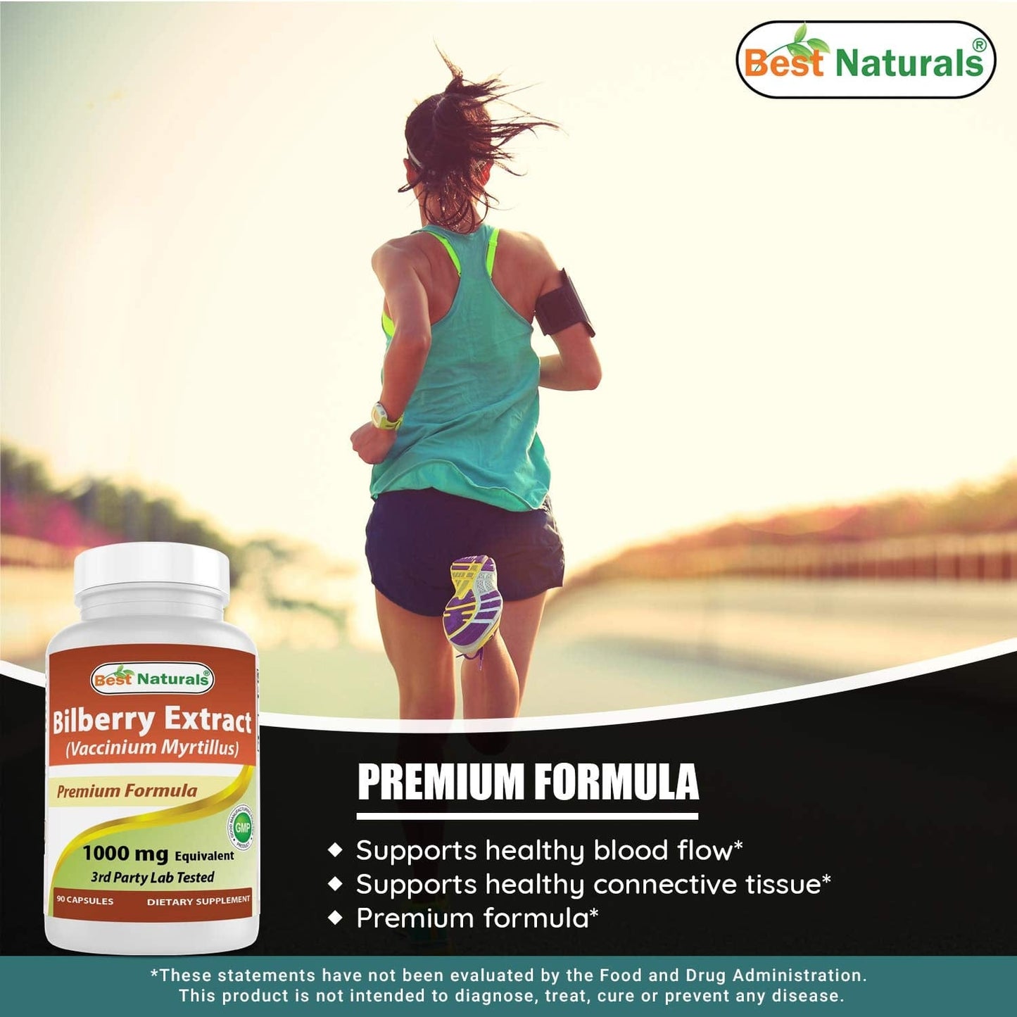 Best Naturals Bilberry 1000 mg - 90 Capsules (3 Pack)
