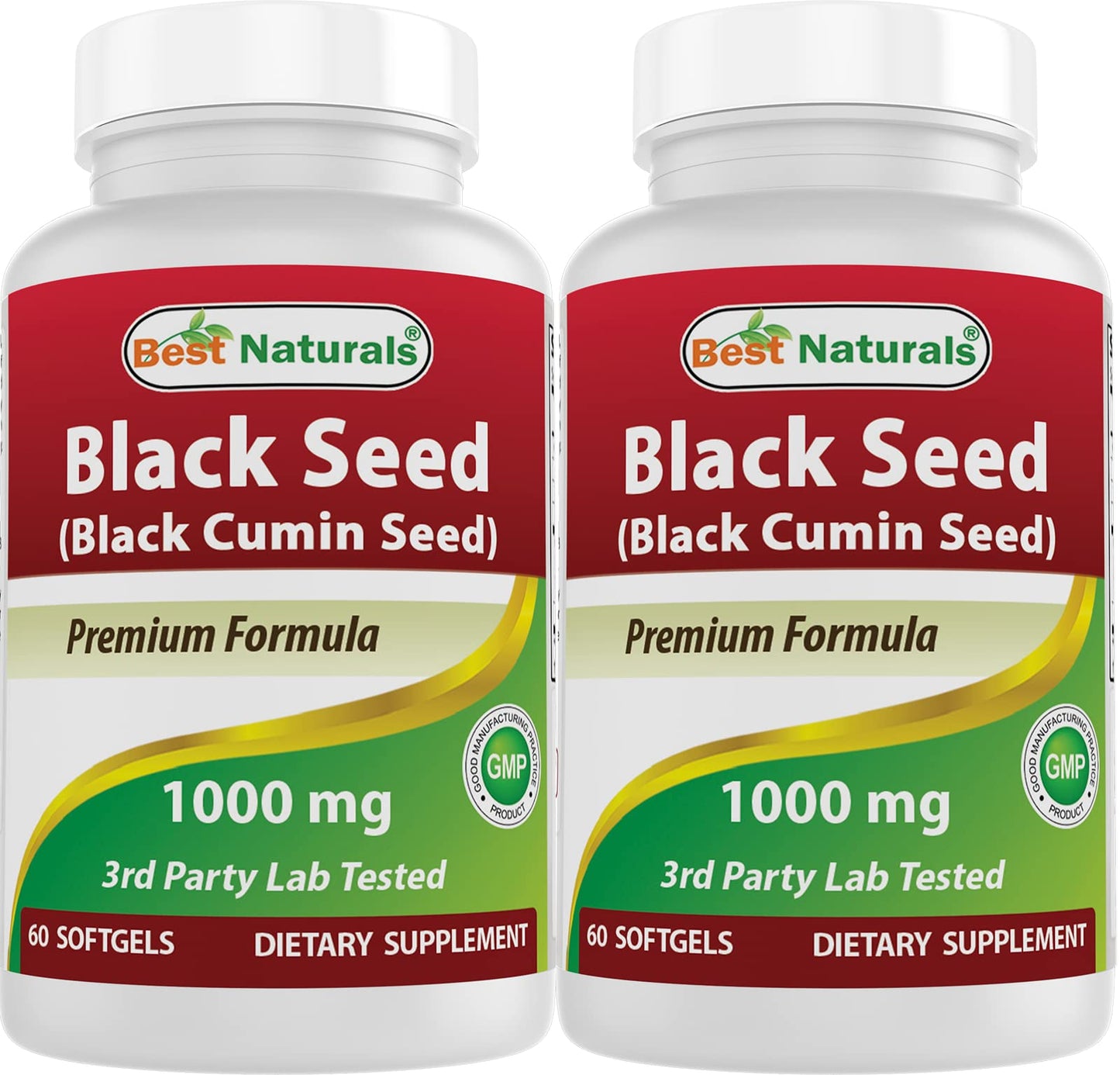 Best Naturals Black Seed Oil 2 Packs - 1000 mg Non-GMO Nigella Sativa, 120 Softgels