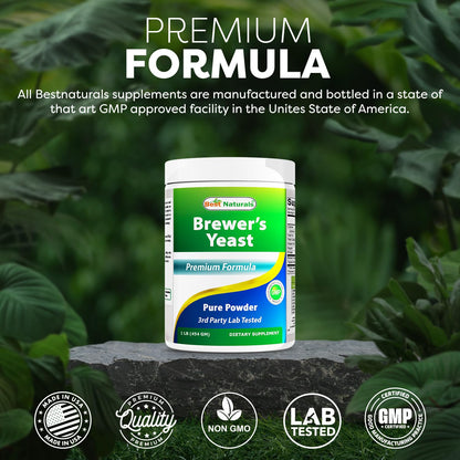 Best Naturals 2 Pack 100% Pure Brewer's Yeast Powder 16 oz – Lactation & Digestive Health
