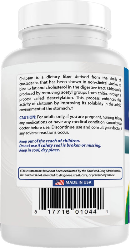 Best Naturals Chitosan 500 mg – 120 Tablets | Non-GMO & Gluten Free