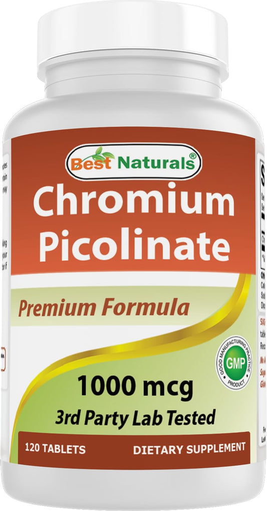 Best Naturals Chromium Picolinate 1000 mcg 120 Tablets BritishVita | Premium UK Vitamins & Wellness Supplements