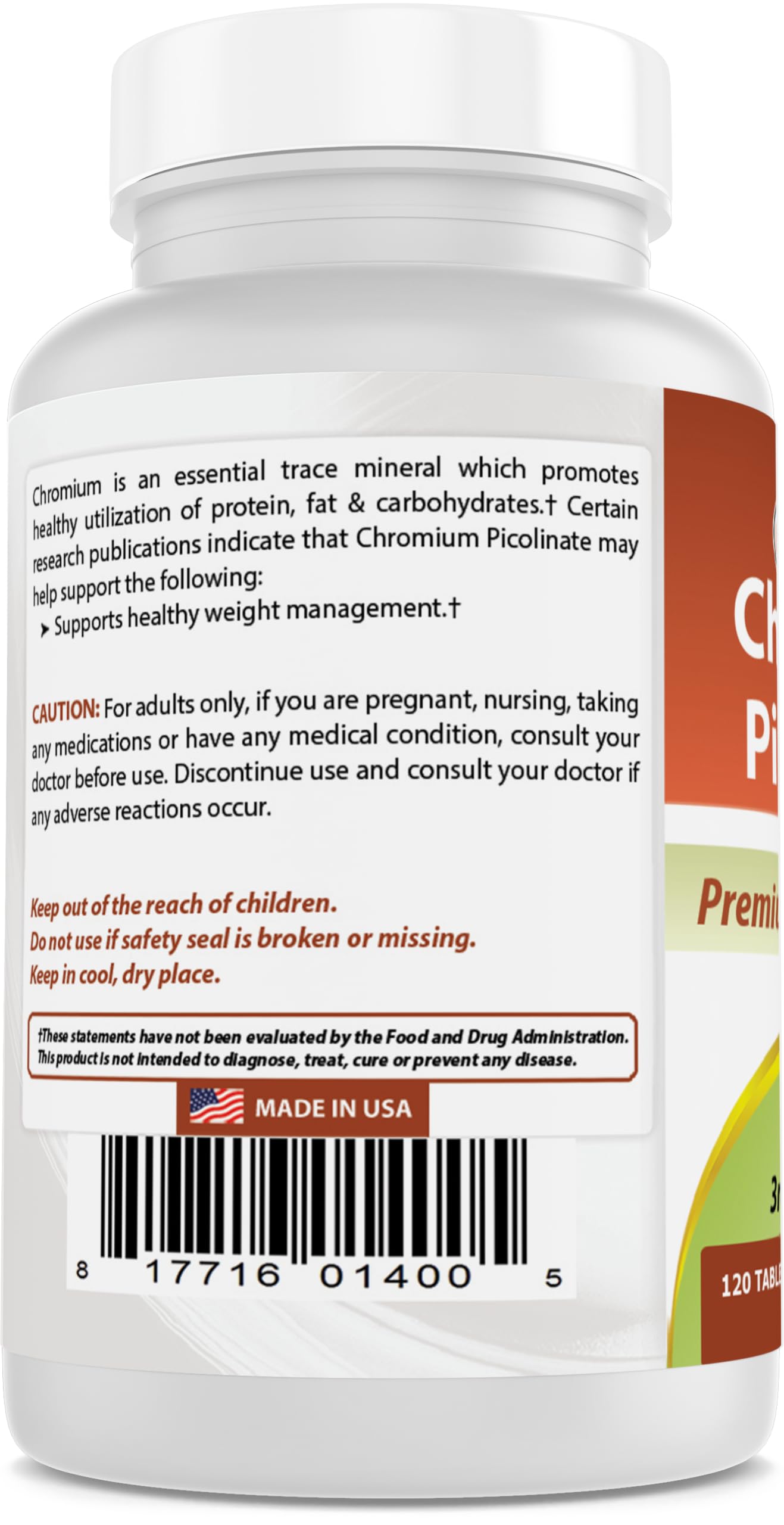 Best Naturals Chromium Picolinate 1000mcg — 240 Tablets (Pack of 2)