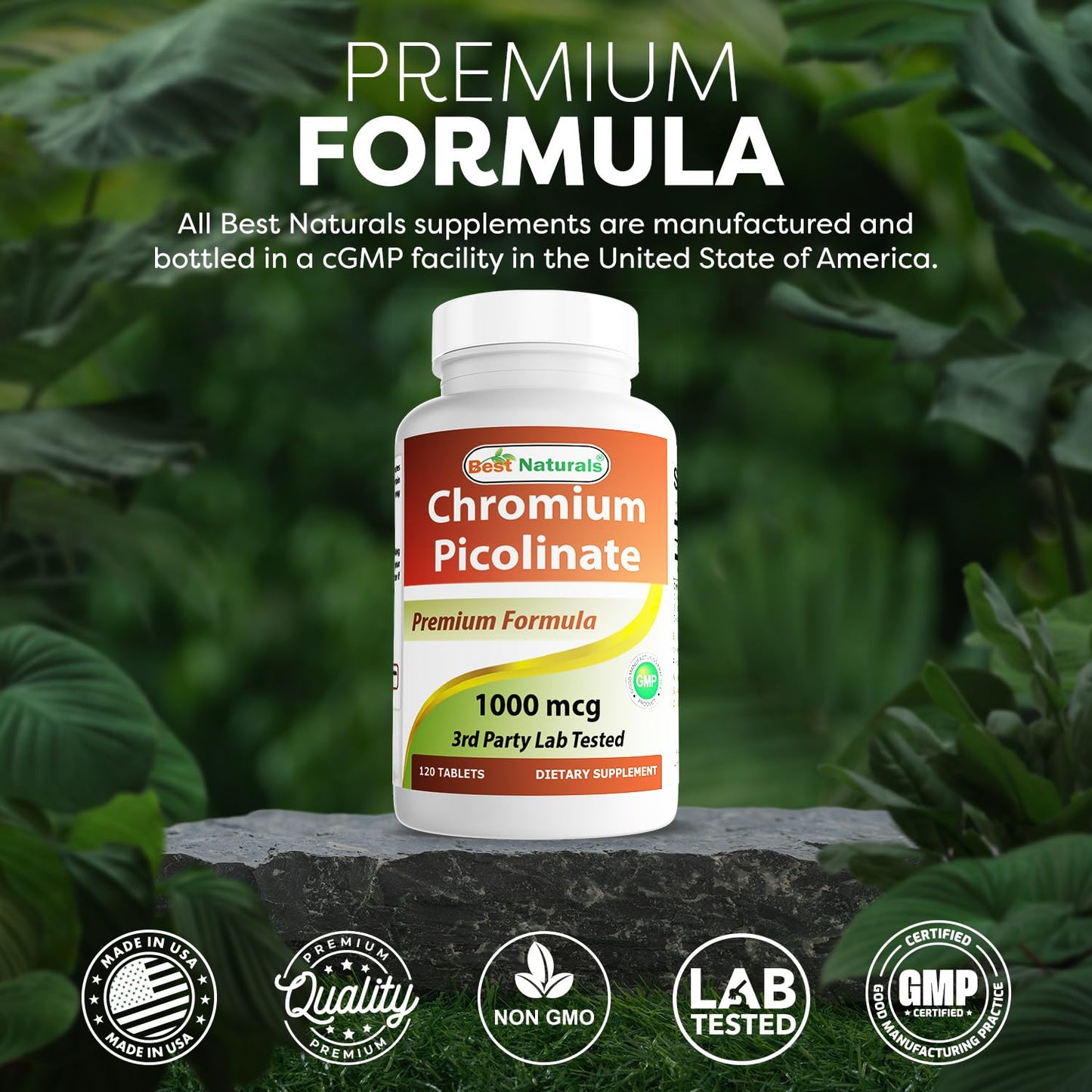 Best Naturals Chromium Picolinate 1000 mcg 120 Tablets
