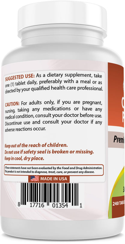 Best Naturals Chromium Picolinate Tablet, 200 mcg - 240 Count | Non-GMO & Gluten-Free