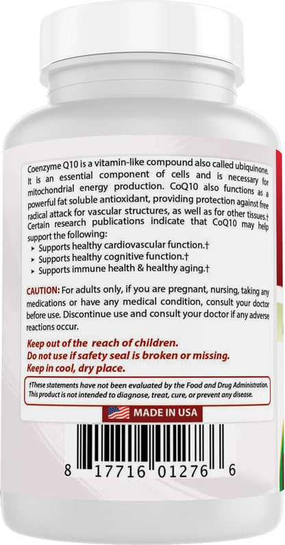 Best Naturals COQ10 100 mg - 120 Capsules per Bottle (Pack of 2)