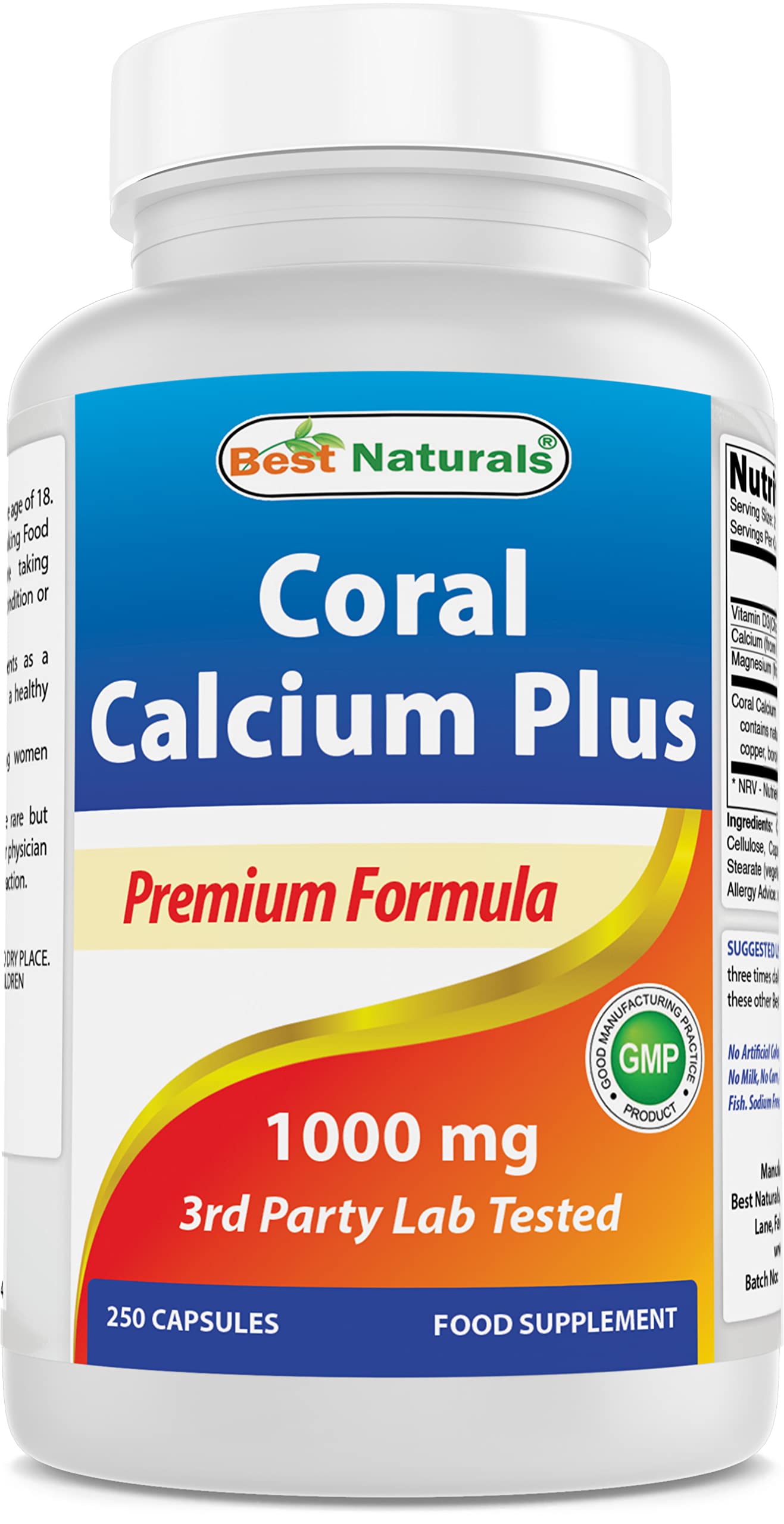 Best Naturals Coral Calcium Plus 1000 mg – 250 Capsules