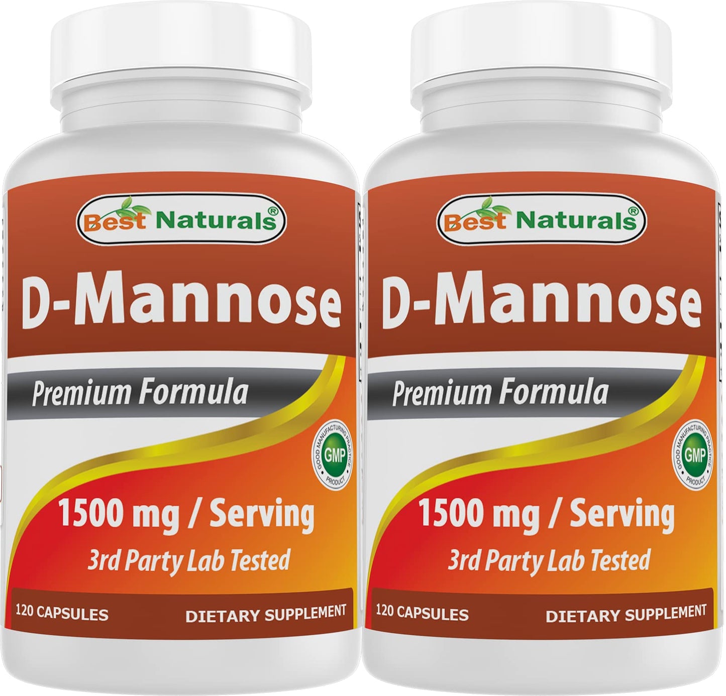 Best Naturals D-Mannose 1500 mg per Serving – 120 Capsules (Pack of 2)