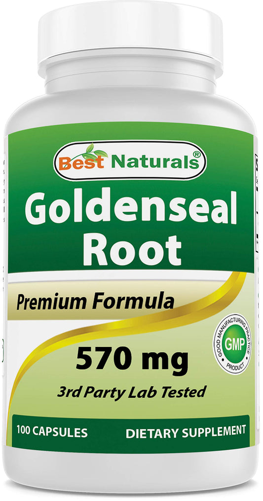 Best Naturals Goldenseal Root 570 mg (Non-GMO) 100 Capsules BritishVita | Premium UK Vitamins & Wellness Supplements