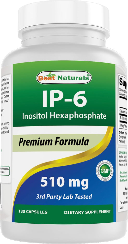 Best Naturals IP-6 510 mg 180 Capsules | 3rd-Party Tested, Non-GMO BritishVita | Premium UK Vitamins & Wellness Supplements