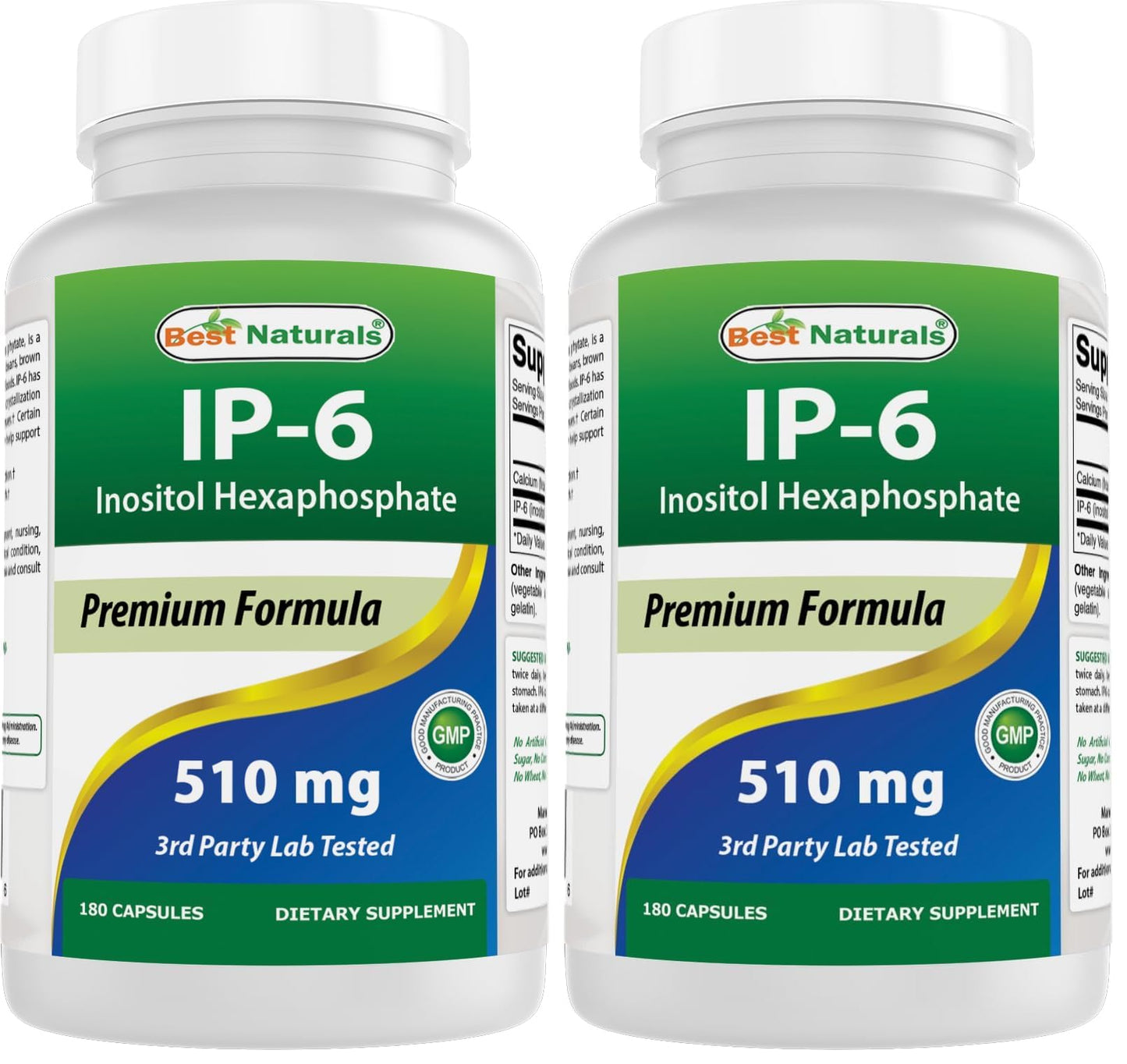Best Naturals IP-6 510 mg 180 Capsules – Pack of 2