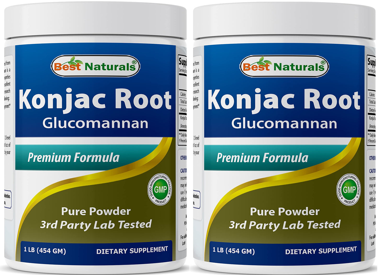 Best Naturals Konjac Glucomannan 2000mg per Serving - 2x1lb Packs