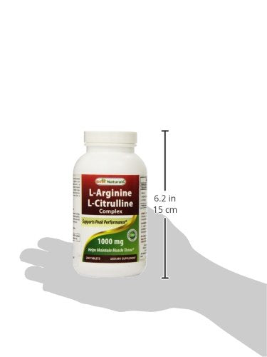 Best Naturals L-Arginine L-Citrulline Complex Tablets – 250 Count