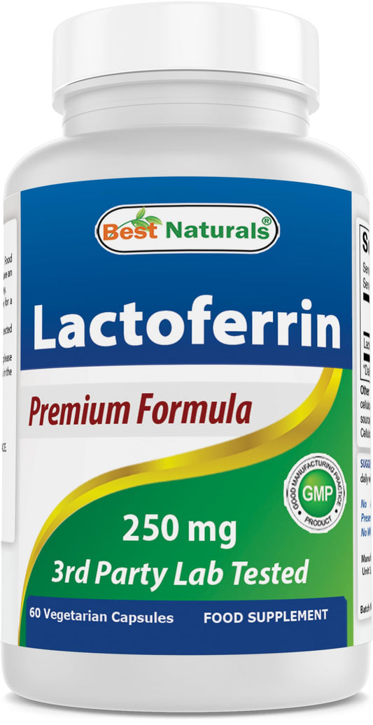 Best Naturals Lactoferrin 250 mg Veggie Capsule, Supports Healthy Immune Function - 60 Count BritishVita | Premium UK Vitamins & Wellness Supplements