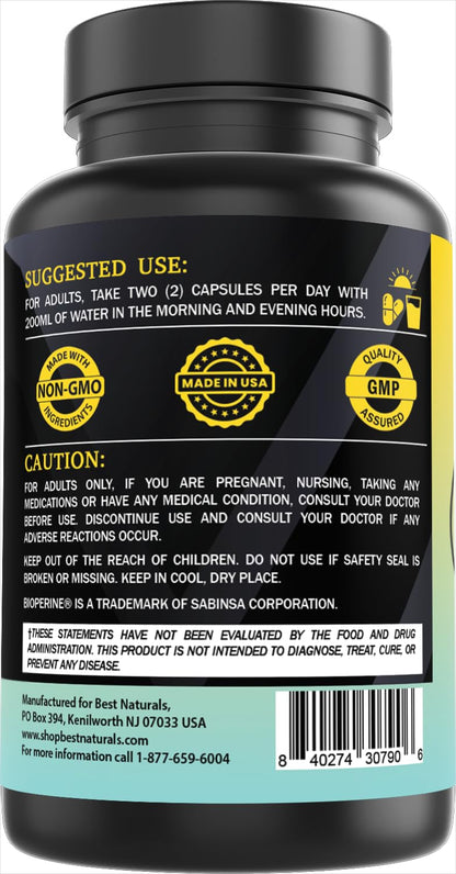 Best Naturals Liposomal Berberine 1200 mg - 90 Veg Capsules with Bioperine