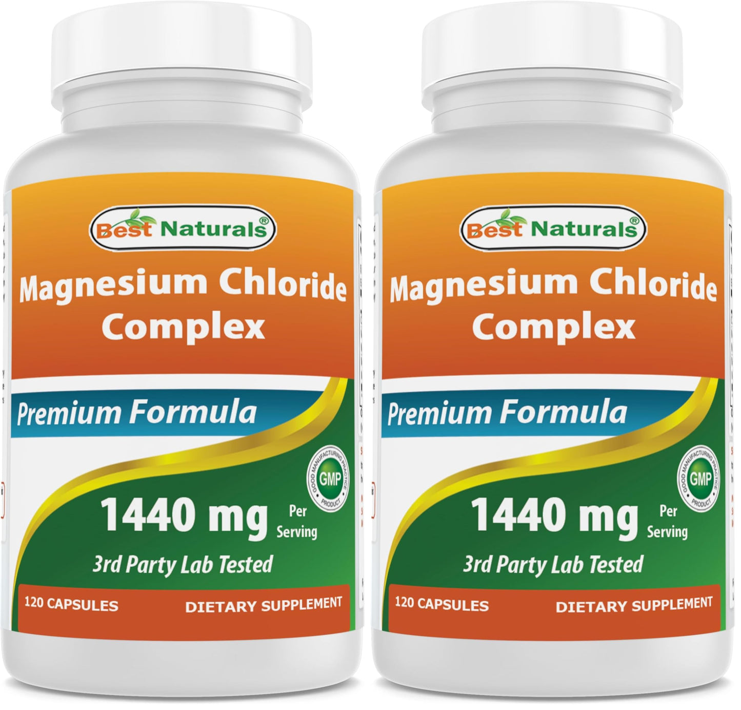 Best Naturals Magnesium Chloride Complex 1440 mg per Serving – 120 Capsules (Pack of 2)