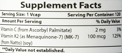 Best Naturals MK-7 Vitamin K2 100 mcg - 120 Vcaps