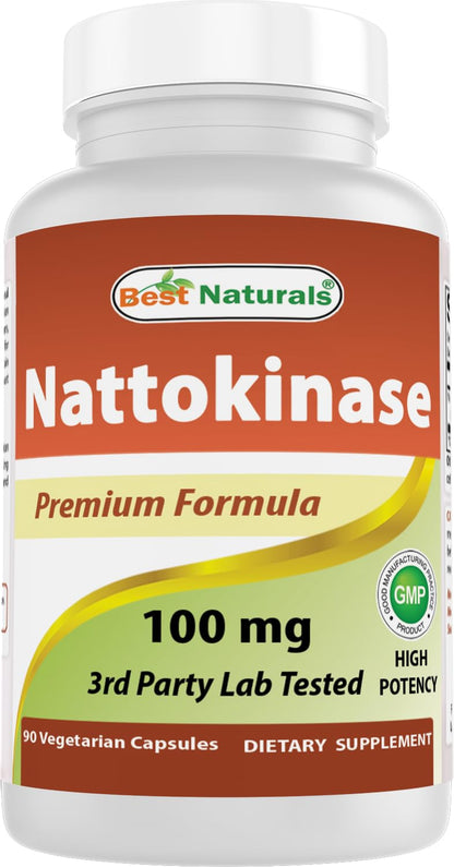 Best Naturals Nattokinase 2000 FU - 100 mg per Vegetarian Capsule | 90 Capsules | Made in USA