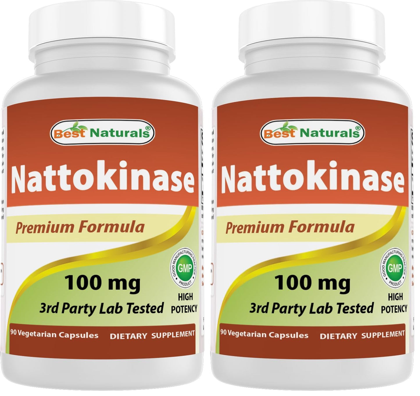 Best Naturals Nattokinase 2000 FU | 100 mg per Capsule, 90 Vegetarian Capsules (Pack of 2)