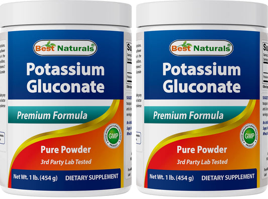 Best Naturals Potassium Gluconate 1 lb Powder – Pack of 2 BritishVita | Premium UK Vitamins & Wellness Supplements