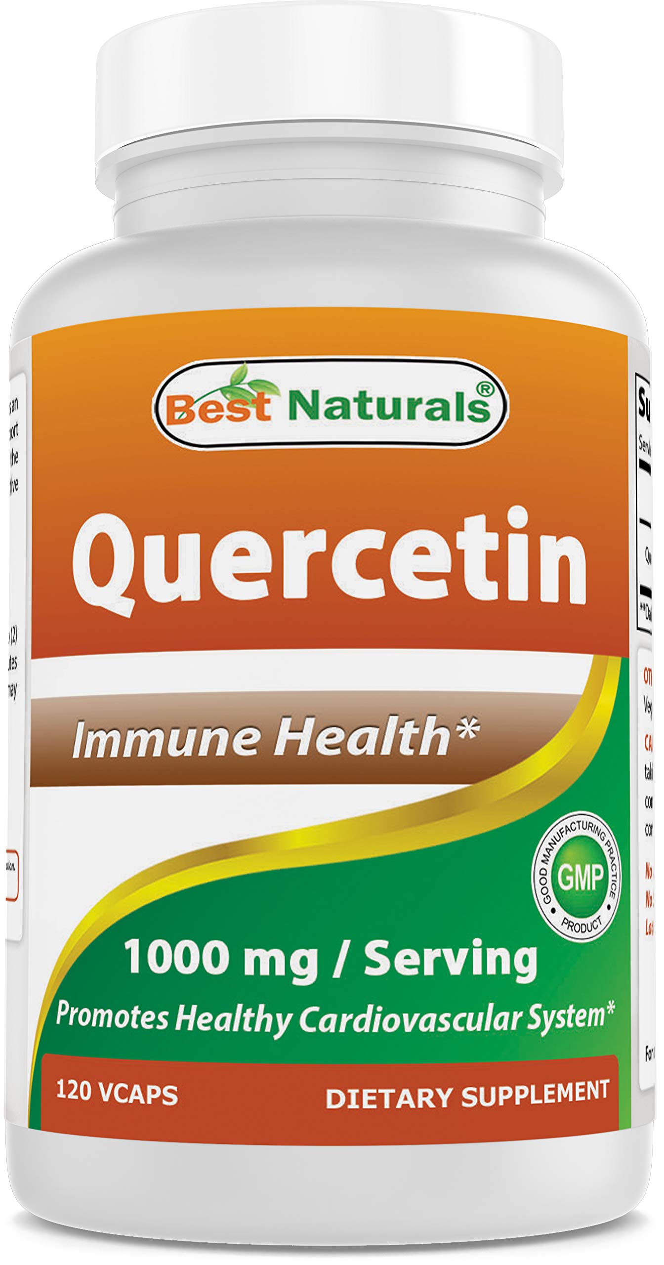 Best Naturals Quercetin 1000 mg per Serving | 120 Veggie Capsules (120 Count, Pack of 1)