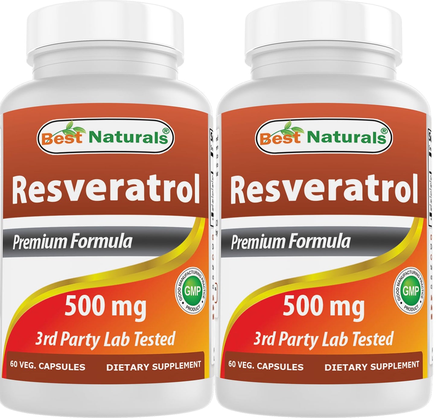 Best Naturals Resveratrol Complex 500 mg – 120 Veg Capsules (Gluten Free, Non-GMO)