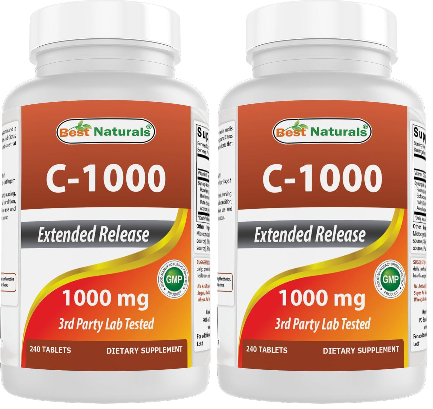 Best Naturals Vitamin C 1000 mg with Rose Hips – Berry (2 Pack)