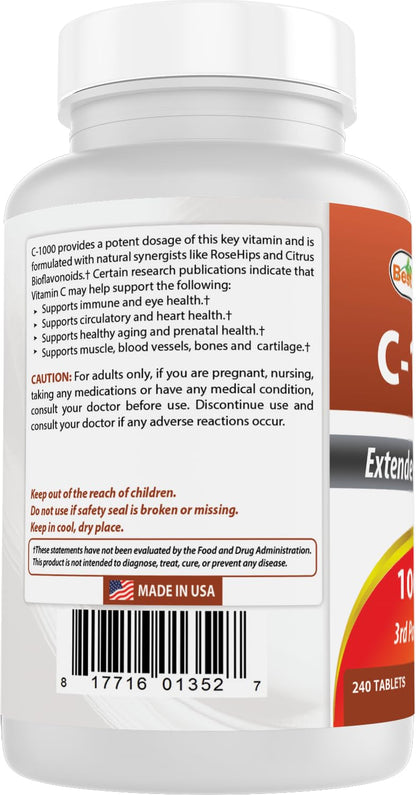 Best Naturals Vitamin C 1000 mg with Rose Hips – Berry (2 Pack)