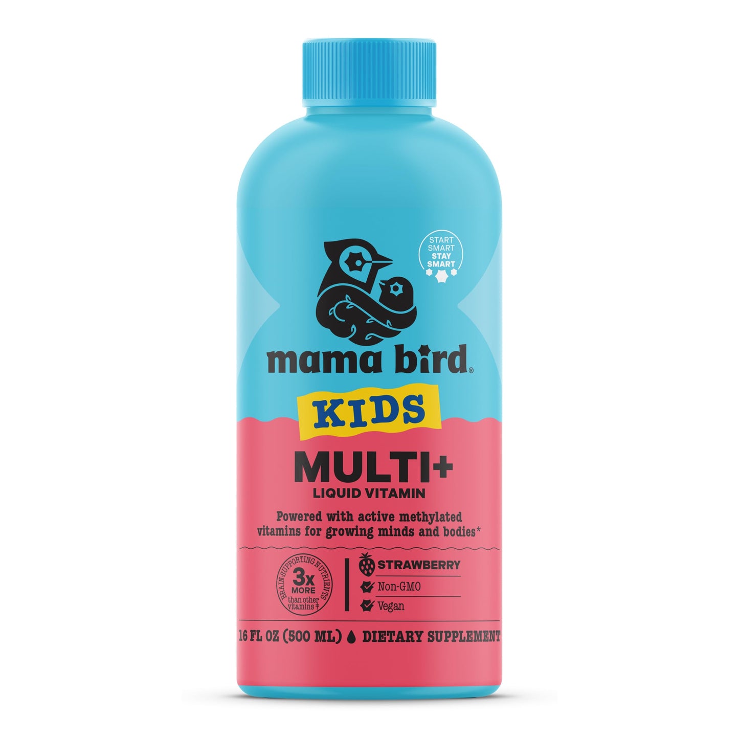 Best Nest Wellness Kids Liquid Multivitamin – Methylated Vitamins, Whole Food, Vegan, Strawberry 16oz