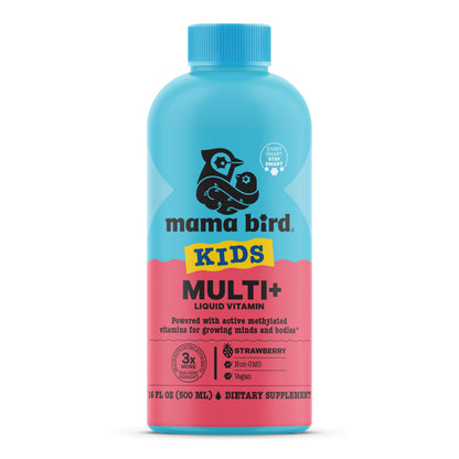 Best Nest Wellness Kids Liquid Multivitamin – Methylated Vitamins, Whole Food, Vegan, Strawberry 16oz