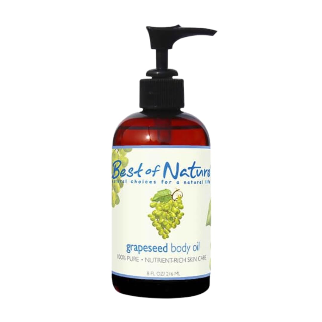100% Pure Grapeseed Oil – Unscented Massage & Body Oil (8 oz)
