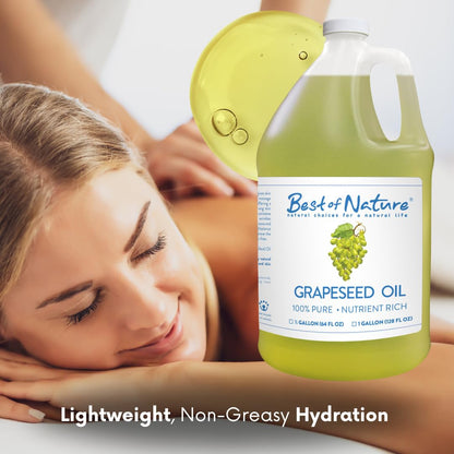 100% Pure Grapeseed Oil – Unscented Massage & Body Oil (8 oz)
