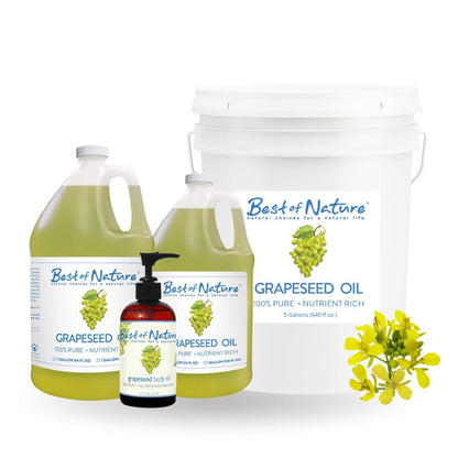 100% Pure Grapeseed Oil – Unscented Massage & Body Oil (8 oz)